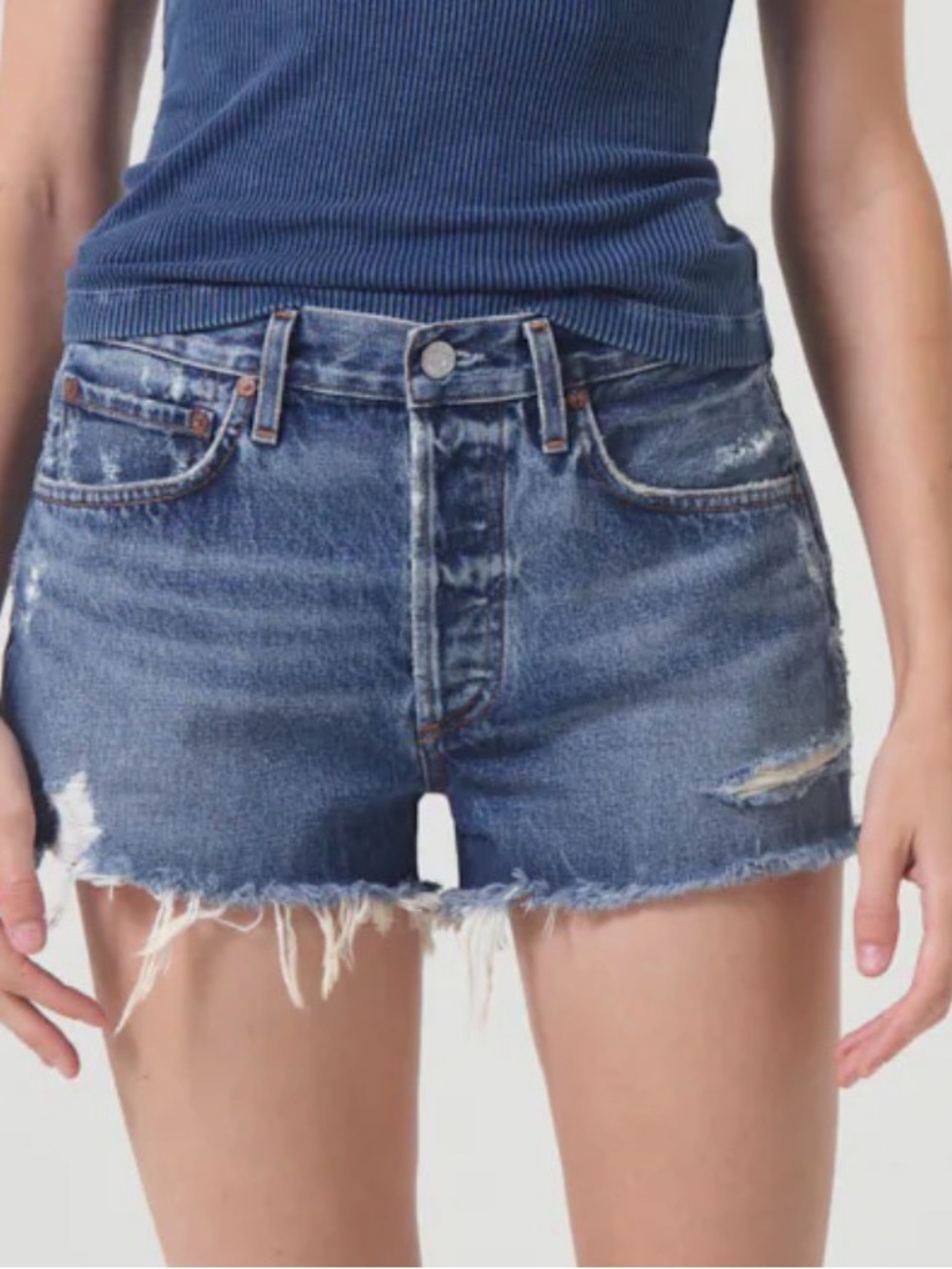 AGOLDE Parker Vintage Cutoff Shorts in Swapmeet Dark
